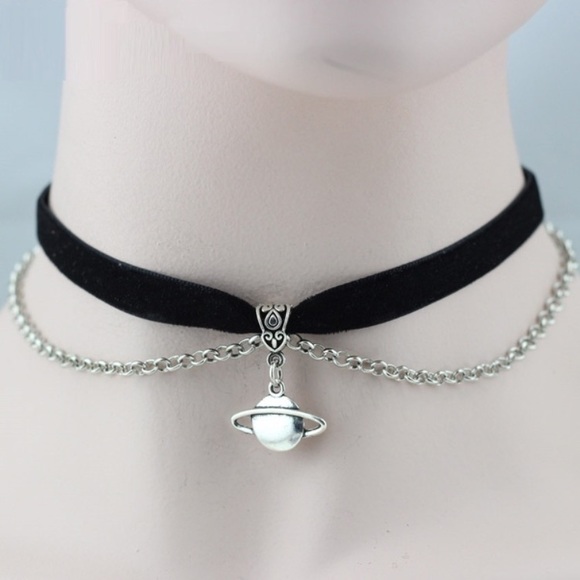 Kathrono | Jewelry | Awesome Tiered Chain Galactic Space Planet Choker ...